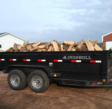 Load image into Gallery viewer, Winter Special Mixed Large Split Firewood - 4 Rick Dumped - Cut 16" to 22" long. Larger split and some rounds - Price is delivered and dumped.
