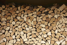 Load image into Gallery viewer, Boiler Wood - 6 Rick - Cut 16" to 22" long.  Larger split and some rounds - Price is delivered and dumped.