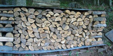 Load image into Gallery viewer, Boiler Wood - 6 Rick - Cut 16" to 22" long.  Larger split and some rounds - Price is delivered and dumped.