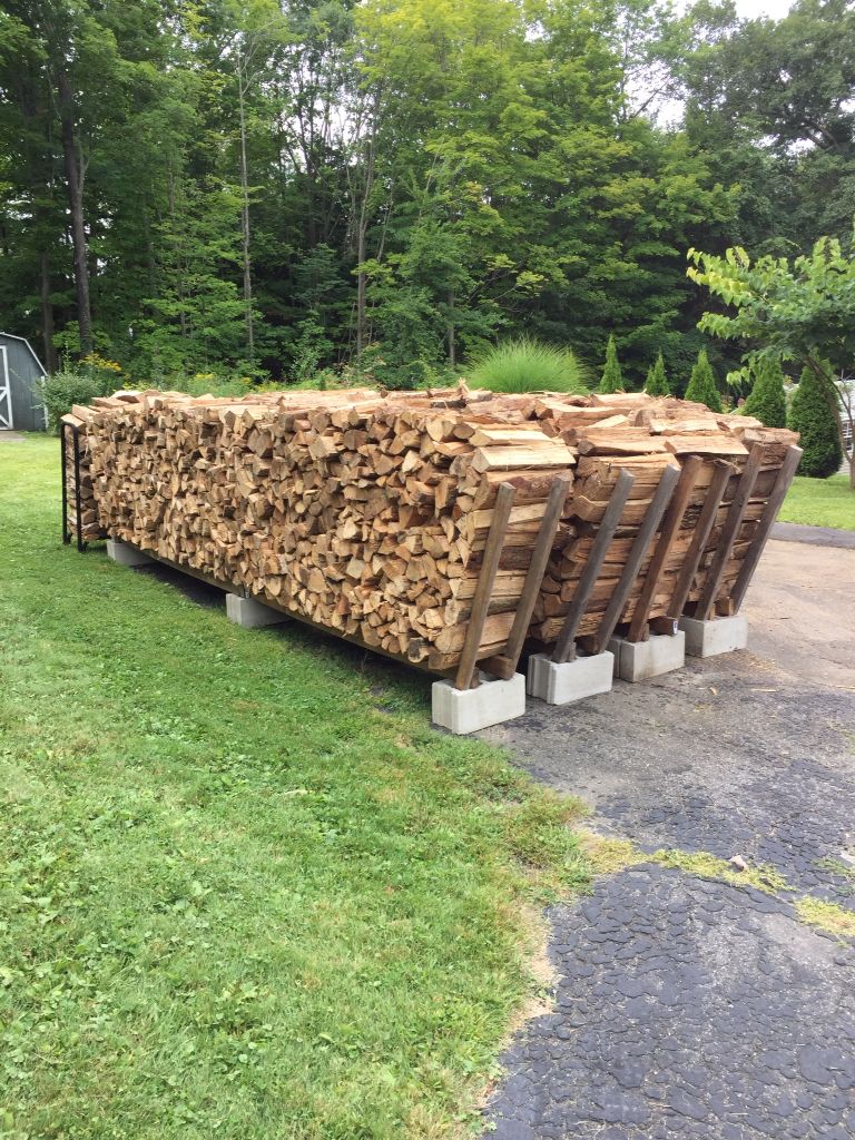 1 Full Cord of Split Firewood (3 Ricks delivered and Stacked
