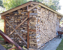 Load image into Gallery viewer, The Winter Stockpile - 9 Ricks Delivered and Stacked *Save* - Includes 5 firewood bundles &amp; 5 bags of Kindling
